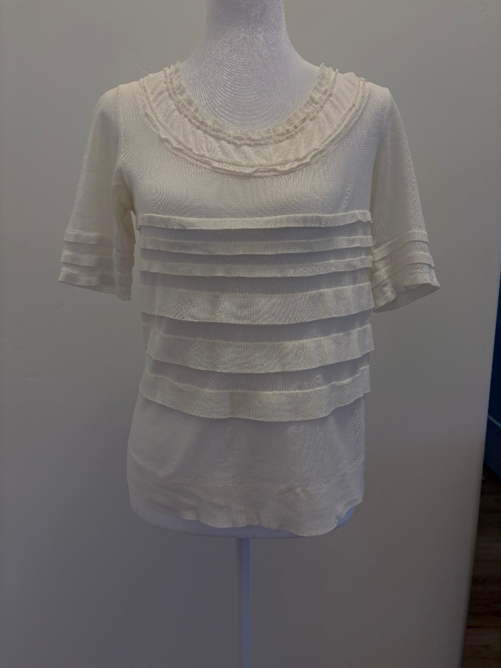 VanessaVirginia Cream Cotton Blouse